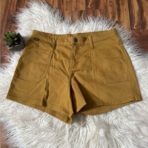 Kuhl Women’s High Rise Hiking Cargo Shorts Mustard Yellow